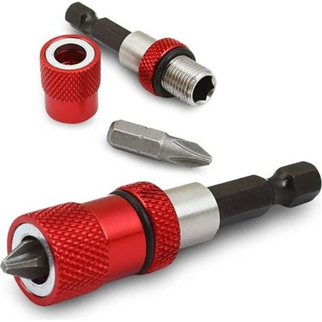 portainserti magnetici con fermo di profondità regolabile per viti, attacco esagonale da 1/4" per cacciavite per cartongesso. (1/3)