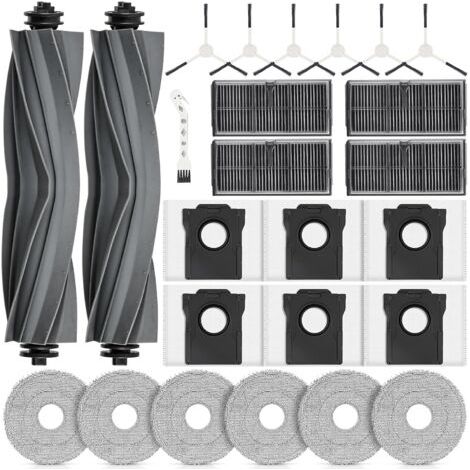 25 Accessoires Pour Robot Aspirateur - 2 Brosses Principales 4 Filtres 6 Chiffons 6 Sacs 6 Brosses Latérales - Nettoyage Profond Maison Avec Animaux - Multicolore - Taille Standard (1/5)