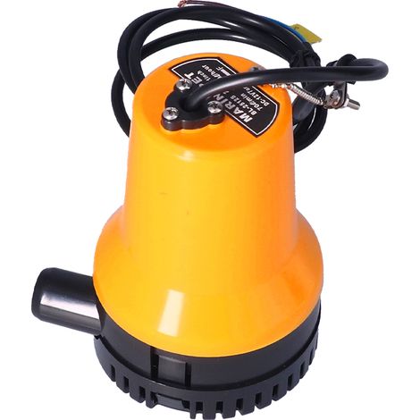 Pompe de cale submersible marine 12V 5400tr/min, arbre horizontal, turbine à pales, moteur électrique étanche, usage bateau, haute performance. (1/5)