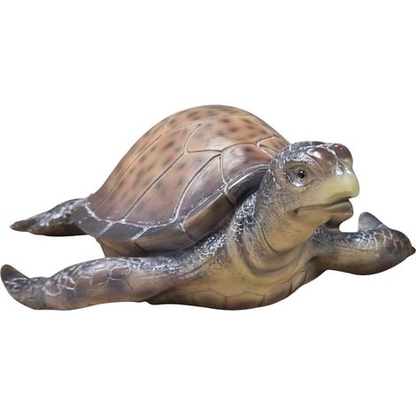 Dekofigur Wasserschildkröte 12 x 35 x 28 braun Dekoartikel
