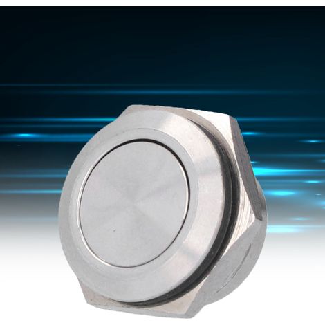 Verkauft in 5er-Packs: 12/16/19/22/25 mm ultrakurzer Metall-Touch-Schalter, selbstrückstellend, Momentanfunktion, ultradünn, wasserdicht, 16 mm. (1/5)