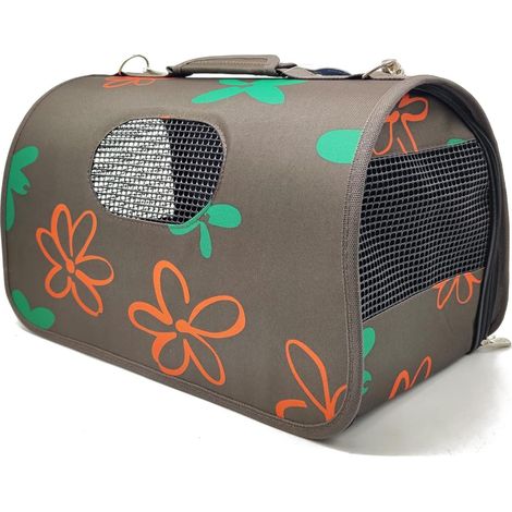 1 - Sac De Transport - Chien Chat - Avec Sangle Épaule Et Filet Aéré - Pour Voyage Et Maison - Vert Bleu Noir Rouge - 43,5x25x25cm (1/5)