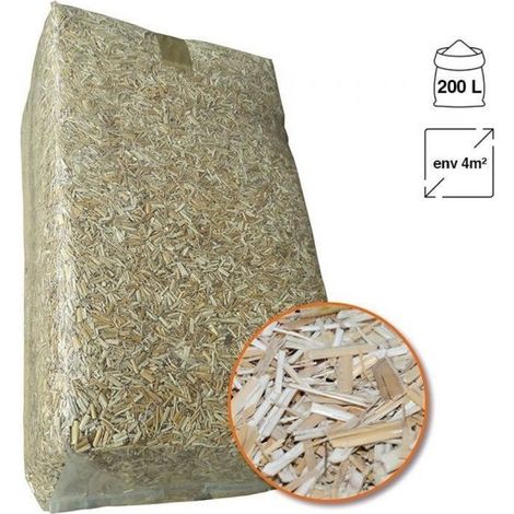 Racine – Paillage miscanthus 150L – Retient l'eau – Écologique et naturel – Pour enrichir le sol – Stable en conditions climatiques