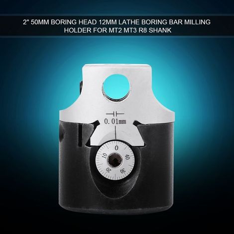Testa a forare in stile F1 di 50 mm (2 pollici), un bar, un foro di 12 mm, porta-fresare per tornio, coda MT2 MT3 R8 (1/5)