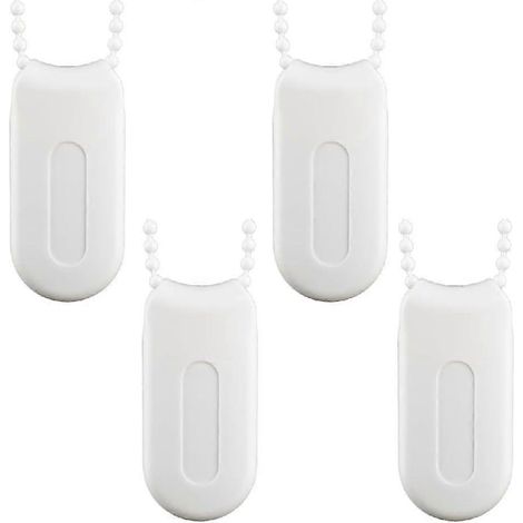 Poids pour cordon de rideau (4 pièces) - Accessoires pour stores en plastique blanc - Poignées de stores - Poids pour cordon - Poids de rechange pour chaîne de stores en rouleau (1/5)
