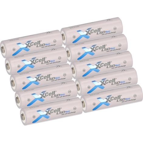 10x XCell Mignon AA Akku LSD Basic Ni-MH 1,2V 2100mAh (1/5)