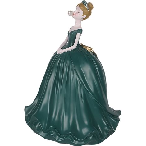 Scatola di fazzoletti romantica in stile europeo con dettagli verdi