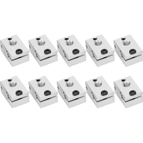 Lot de 10 blocs chauffants en aluminium PT100 avec capteurs pour buses de chauffe d'imprimante 3D V6