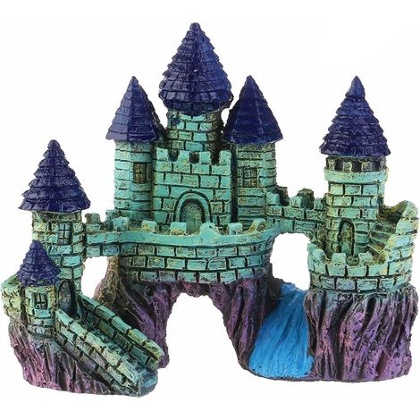 Bijoux Ornement Aquarium Artificiel Fish Tank Château Accessoires Aquarium Bijoux Château Sous-Marin Paysage Résine Château Aquarium 15813.5cm 1 Pièce (1/2)