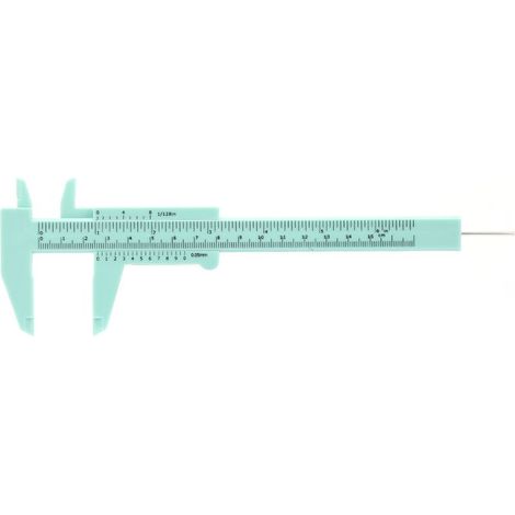Zerodis Échelle de Double Commande en Plastique de 150 Mm pour L'outil Mesure Vernier pour les Cadeaux, Léger et Facile à Utiliser (GREEN) (1/5)