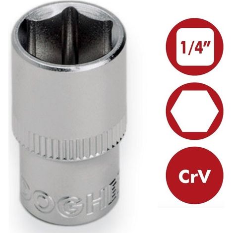 Sechskant-Steckschlüssel 1/4 CrV 9/16  DOGHER 500-9/16