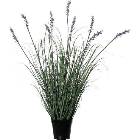 VASO CON LAVANDA 28X28H80CM IN PVC.