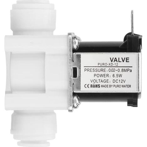 1 électrovanne 12 V CC en plastique, à connexion rapide, normalement fermée (1/5)