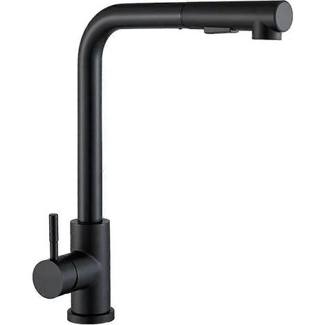 Robinet d'évier de cuisine flexible à 2 modes : jet et douchette -- (1/5)