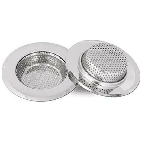 Filtre évier Cuisine, Filtre à évier en acier inoxydable, Grille pour evier cuisine, 18 mm de profondeur, 2 pièces 2,75 Pouces/7cm (Petit) (1/3)