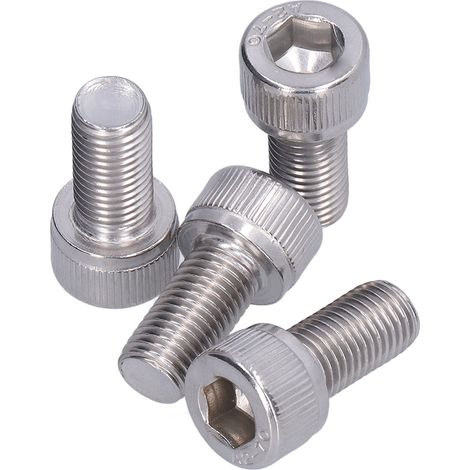 Edelstahl-Schrauben A2 M10x20, Feingewinde 1,25 mm, 4er-Pack Innensechskantschrauben, Befestigungselemente (1/5)
