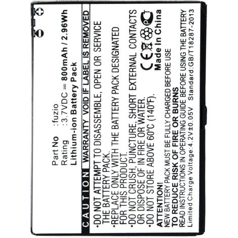 NX - Batterie téléphone, smartphone, GSM pour Wiko Fuzio 3.7V 800mAh - FUZIO (1/4)