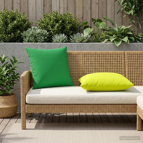 vidaXL Funda de almohada 2 pcs HEERLEN Verde 60 x 60 cm Poliéster (1/5)