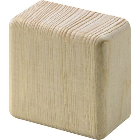 Hettich Möbelknopf Kiefer roh 50,0 x 50,0 mm - 1 Stück Möbelknöpfe