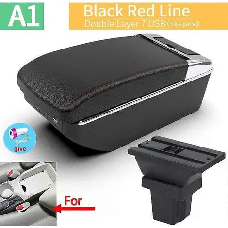 Boîte de rangement multifonction avec port USB pour accoudoir central intérieur de voiture Toyota Verso EZ (1/5)