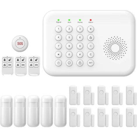 Système de sécurité, connexion sans fil, compatibilité avec la maison intelligente, Kit GSM A01 F, Prise EU (1/2)