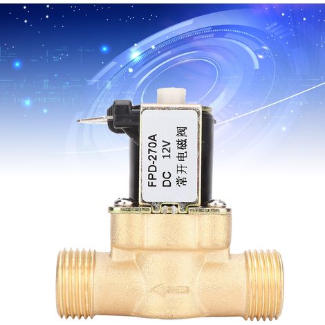 Messing-Magnetventil DC12V, normalerweise offen, G1/2" für Wasser