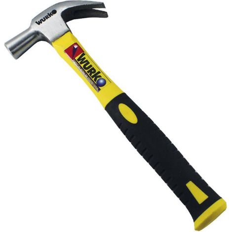 WURKO martillo orejas 25 mm m/ fibra 500 g pulido , Martillo de orejas pulido de 25 mmCon mango de fibra antideslizanteCabeza de acero pulido doble boca 13x5 cmUn lado (1/3)