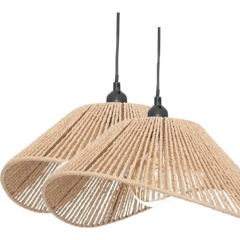 Lot de 2 cordes de suspension beiges 45 x 40 cm - luminaire (1/5)