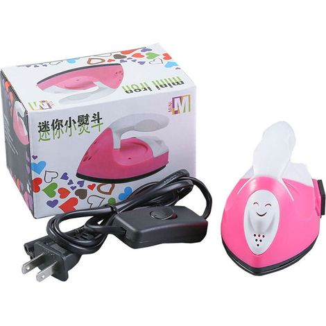 Mini Fer À Repasser - 50 W - Plaque En Céramique - Pour Voyage Et Loisirs Créatifs - 1 Pièce (1/5)