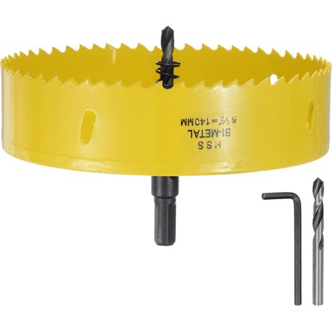 Bi-Métal Trou Scie Trousse 140mm 5-1/2" Dia pour Bois Plastique (1/5)