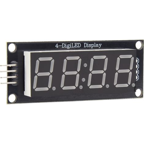 Module d'affichage LED à 4 chiffres et 7 segments, compatible avec la bibliothèque Arduino TM1637.hBlue (1/5)
