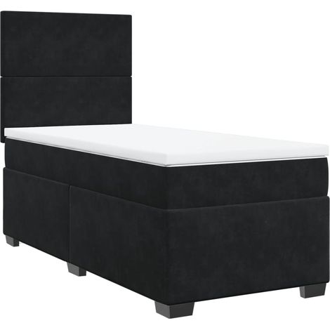 Maison Exclusive - Boxspringbett mit Matratze Schwarz 100x200 cm (1/5)