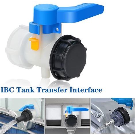 – Adaptateur IBC 60 mm – Raccord cuve 1000 litres – Filetage universel – Résistant aux agents chimiques – Écoulement fluide (1/5)