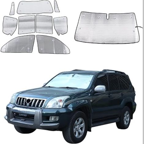 Parasol pour pare-brise de voiture compatible avec J120 2003-2009, parasols pliables vitre avant, couverture latérale arrière qui bloque les rayons UV et (1/5)