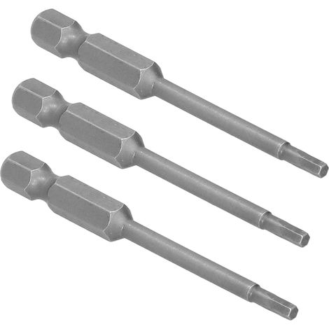 Lot de 10 embouts de tournevis électriques hexagonaux de 2,5 mm avec tête magnétique en acier allié S2 (1/5)