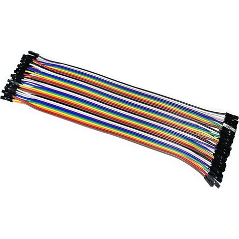 Vente directe d'usine de câble ruban 40P DuPont femelle-femelle double extrémité 1P, de 20 cm de long.