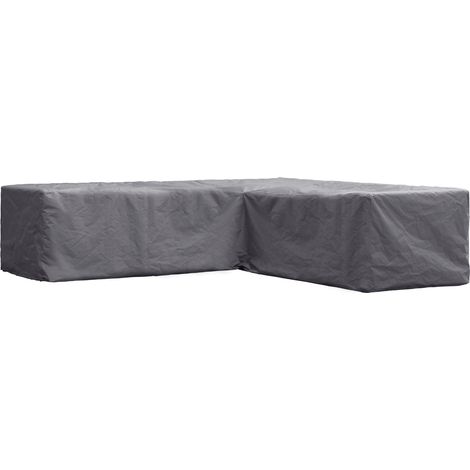 Perel L-förmige Schutzhülle für Gartenset 215 x 215 x 70 cm, wasserdicht und UV-beständig, wetterfeste Abdeckung für Loungegruppen in Eckform