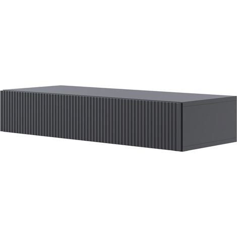 Selsey VELDIO - Consola suspendida con cajón- 90 cm - Negro