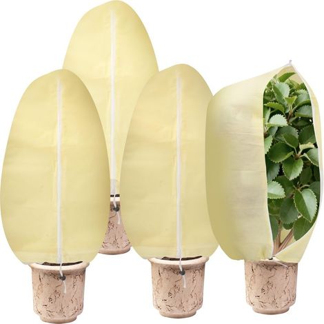 4 Pièces Housses de Protection pour Plantes, Hivernage Plante Exterieur, Couverture Végétale Protection pour Plantes, Toile Hivernage Plante Réutilisable, 80×120cm avec Fermeture éclair (1/5)