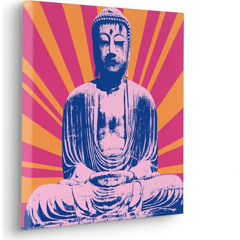 Komar Canvasbild Hippie Buddha - 40 x 40 cm - Bild auf Keilrahmen - Modern (1/2)