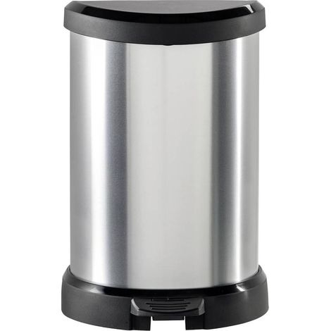 Curver Deco 240568 Treteimer Silber 20 L