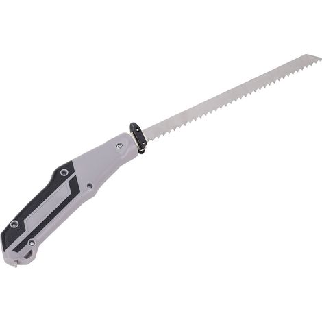 Scie à main avec lame en acier inoxydable et poignée ergonomique en TPR pour la taille du bois, la coupe des tuyaux en plastique, des os et de la viande. (1/5)
