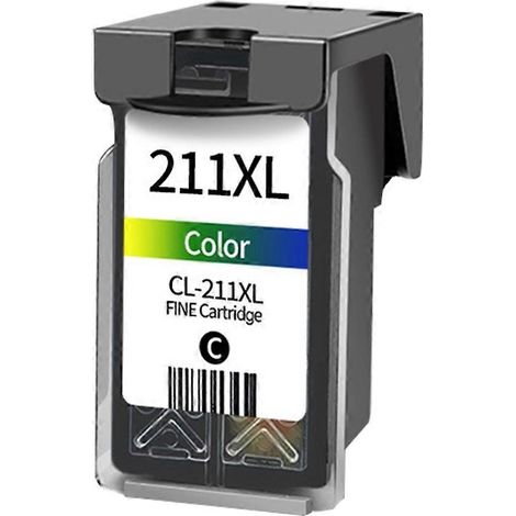 Cartouche d'encre rechargeable pour imprimante Canon CL-211XL MP240 MP250 MP270 MP280 MP480 MP495 (1/5)