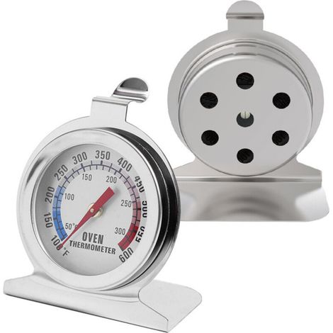 Oven Cooking Thermometer, Upgraded 431 Stainless Steel Dial, Easy Read Meat Thermometer with Tempered Glass, Pizza Oven Temperature Gauge for Cooking (1/4)