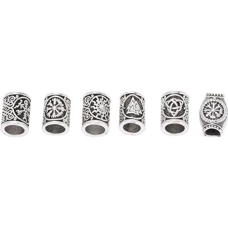 Vintage-Bartperlen für Dreadlocks und handgefertigte Armbänder – 6er-Set (1/5)