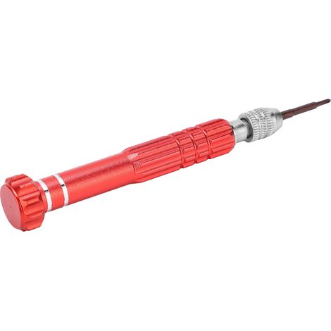 Tournevis 5-en-1 en alliage d'aluminium, outil de précision pour réparation de montres, bijoux et smartphones, kit de maintenance électronique rouge. (1/5)