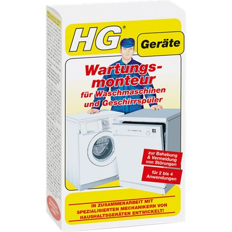 HG Wartungsmonteur für Wasch & Geschirrspülmaschinen 2 x 100 g Spezialreiniger (1/4)