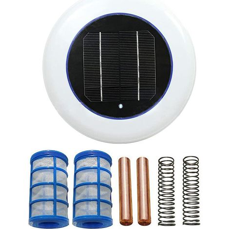 Lot de 7 ioniseurs solaires pour piscines Hors Sol, 16 x 16 cm, respectueux de l'environnement, sans Chlore, résistant aux algues, en cuivre, pour piscines creusées