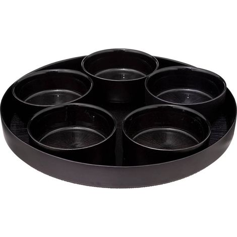 Set de aperitivo astra negro de 6 piezas - Sg secret de gourmet