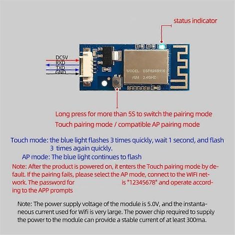 ESP8285H16 WIFI Module Mobile Phone APP Smart Home Remote Controller By Power System to Controls Pow (1/4)